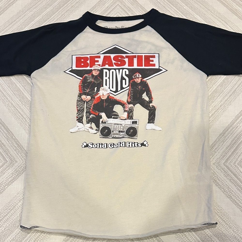 Rowdy Sprout Kids Beastie Boys Solid Gold Hits Raglan Short-sleeve Shirt Size 8